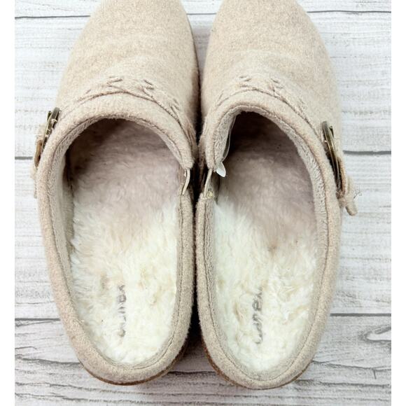Aetrex Libby Wool Clogs Adjustable Buckle Cork Comfort Lined US 9-9.5 EUR 40 - Picture 9 of 10